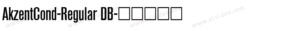 AkzentCond-Regular DB字体转换